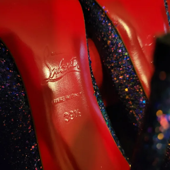 Christian Louboutin Glitter Pigalle 39.5 - Picture 11 of 12